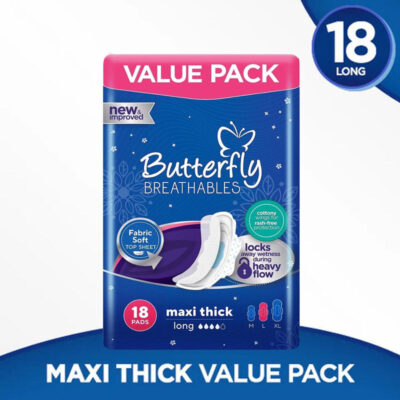 Butterfly Butterfly Breathable Maxi Thick (Long), 18 Ct