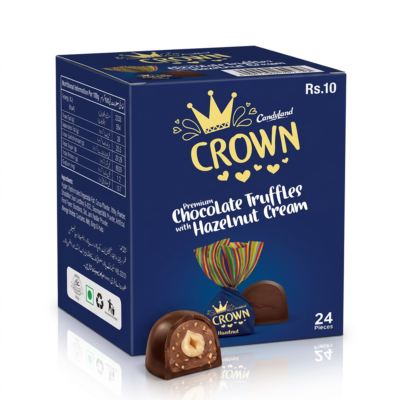 Candyland Crown Chocolate Truffles With Hazelnut Cream 198g Pack Of 18 Rich Creamy Truffle Chocolates Perfect