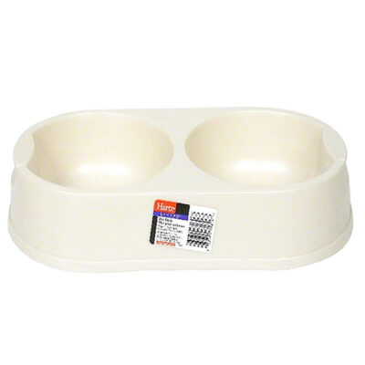 Hartz Hartz Double Bowl Pet Dish (Off-White), 1 Ct