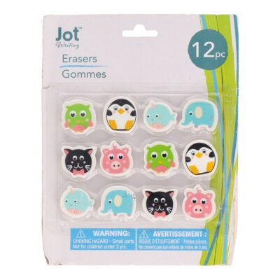 Jot Writing Erasers 12 Pcs