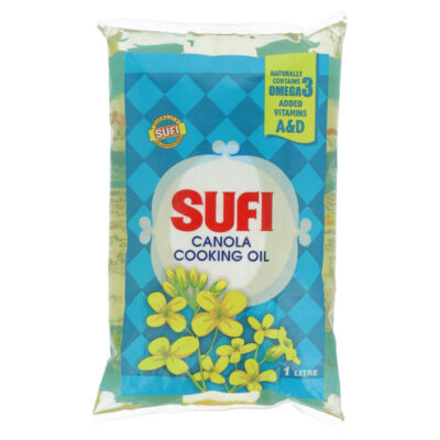 Sufi Sufi Canola Cooking Oil Pouch 1ltr